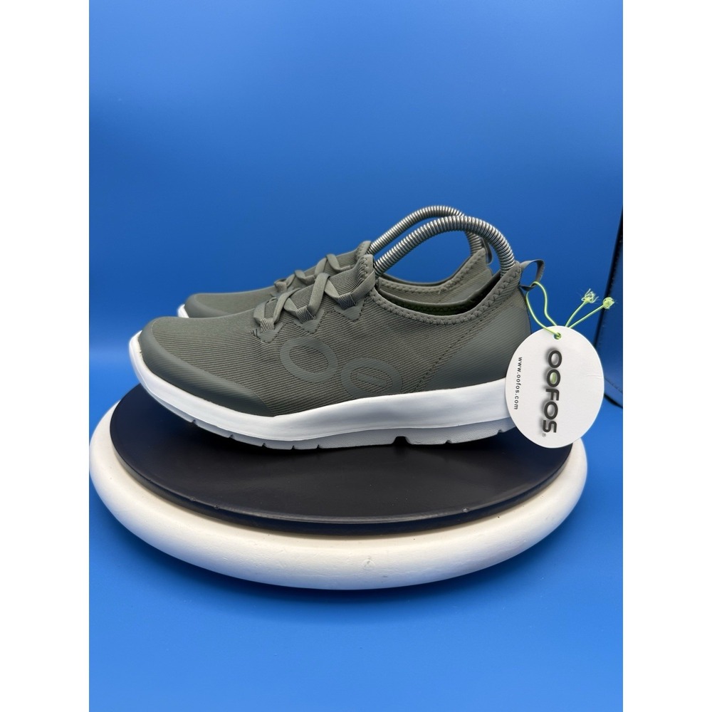 OOFOS OOmg Sport LS Low Mens Sz 8 Olive Green Lightweight Comfort Recovery Shoes